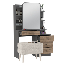 Стол дамский Верона и банкетка тканевая на ножках Тифани