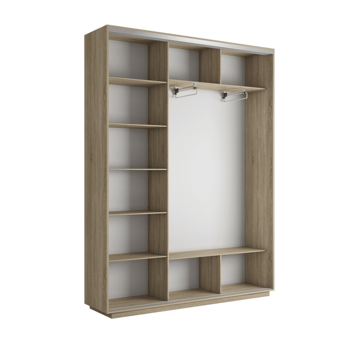 Шкафы-купе 3-х дверные, Шкаф-купе Экспресс 3-х дверный Фотопечать Квадрат Стекла 180х45х240