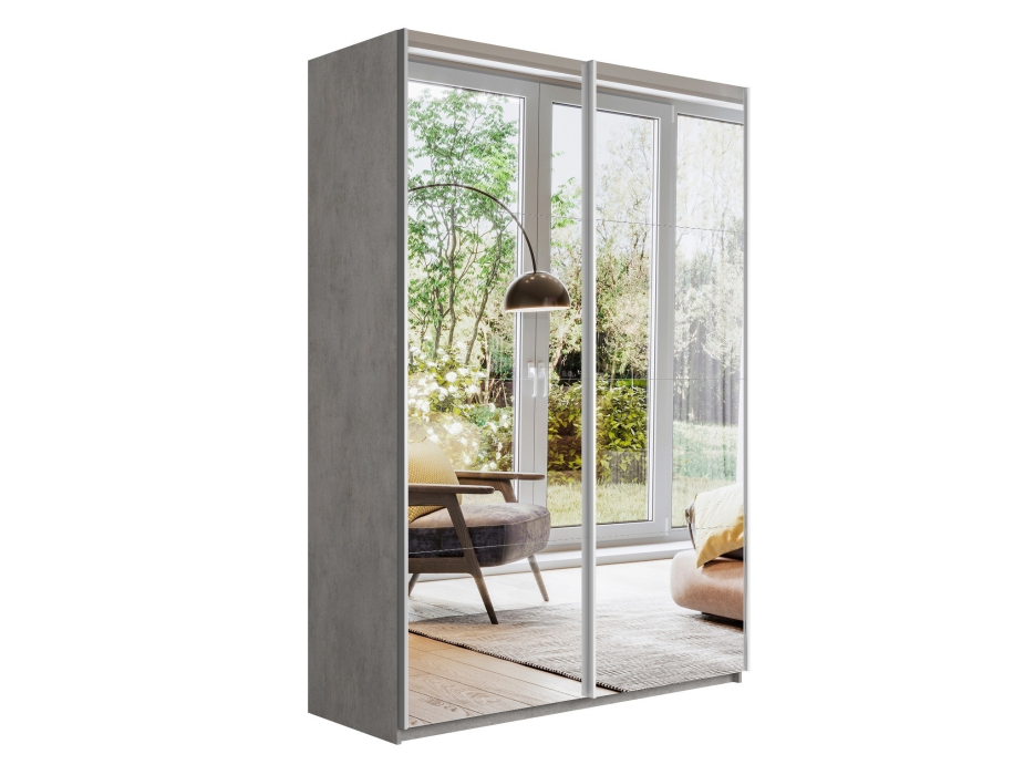 Шкафы-купе 2-х дверные, Шкаф Прайм дуо Зеркало+зеркало 2300 х 1600 х 570