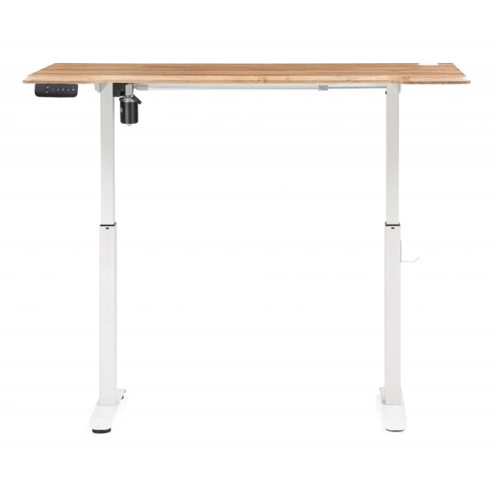 Прямые компьютерные столы, Компьютерный стол Маркос с механизмом подъема 140х80х75, белый