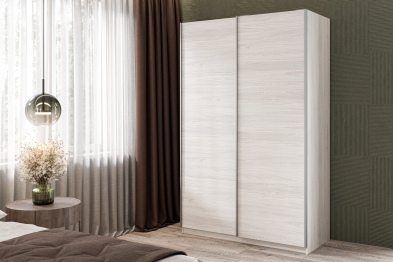Шкаф-купе Smart 1222 2х дверный (фасады ЛДСП) профиль серебро