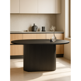 Стол Барон О 160 х 90 (черные ноги)