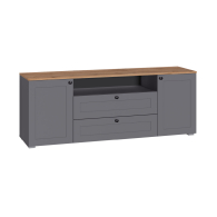 ТВ-тумбы, Тумба под ТВ Остин 16.47, серый графит, дуб золотой крафт