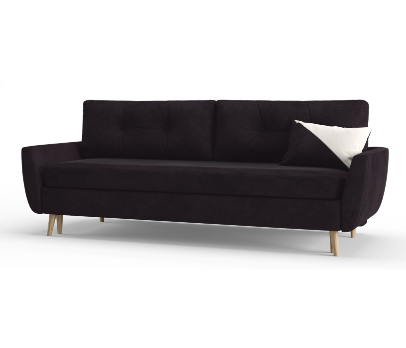 Диваны с ящиком для белья, Диван-кровать Норфолк, независимый пружинный блок, велюр