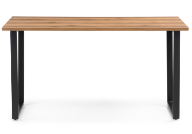 Стол деревянный Лота Лофт 140 22 мм (матовый черный)