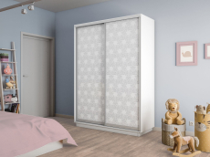 Шкафы-купе 2-х дверные, Шкаф-купе Экспресс 2-х дверный Фотопечать Калейдоскоп Стекла 160х60х220