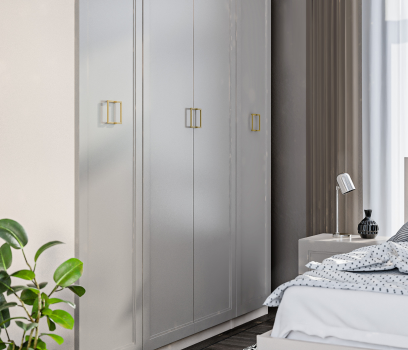 Спальные гарнитуры, Спальня Ассоль (шкаф 4х дверный, кровать с подъемным механизмом, тумба)