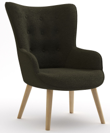 Кресло интерьерное Шелли, искусственный мех