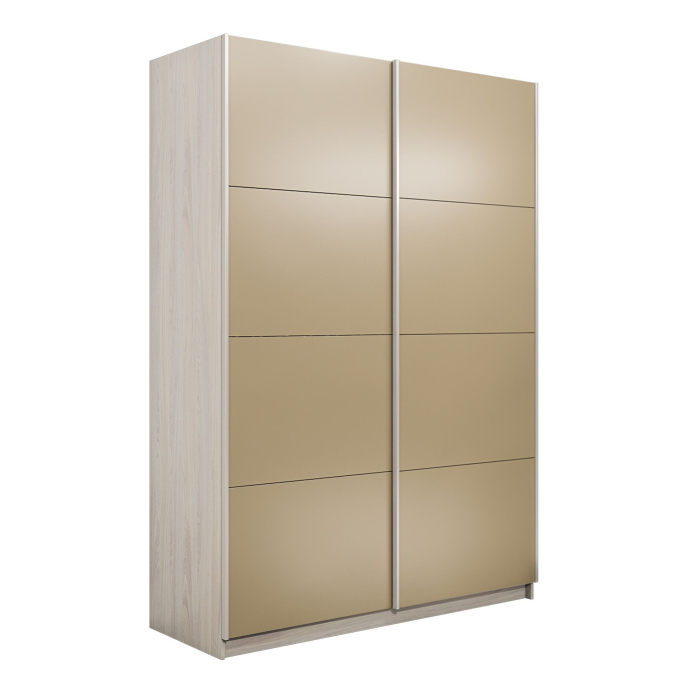 Шкафы-купе 2-х дверные, Шкаф-купе Прайм 2-х дверный Стекла фисташка/Доводчики 140х57х230
