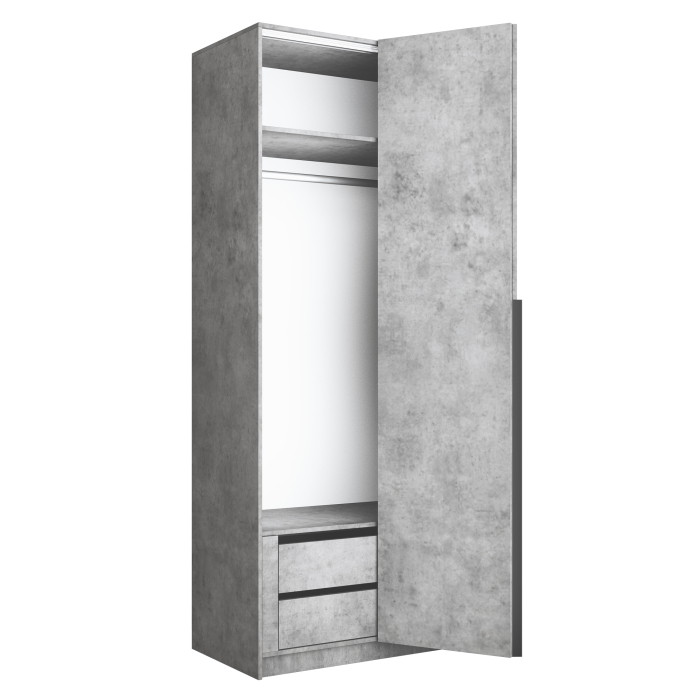 Шкафы распашные, Шкаф складной Е1 Локер ("Гармошка") 101х52,5х220 см, с модулем