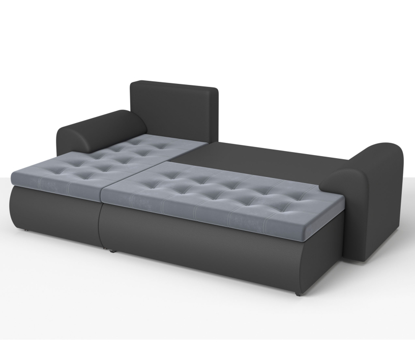 Диваны угловые в гостиную, Угловой диван Ванкувер левый, экокожа/велюр