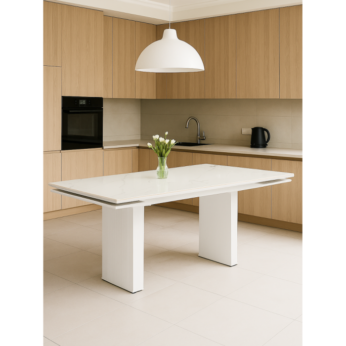 Обеденные столы, Керамический стол Монерон (белый)