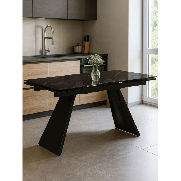 Обеденные столы, Стеклянный стол Хорсборо 140(200)х80х79