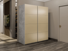 Шкафы-купе 2-х дверные, Шкаф-купе Эста 2-х дверный Стекла фисташка/Доводчик 160х66х240