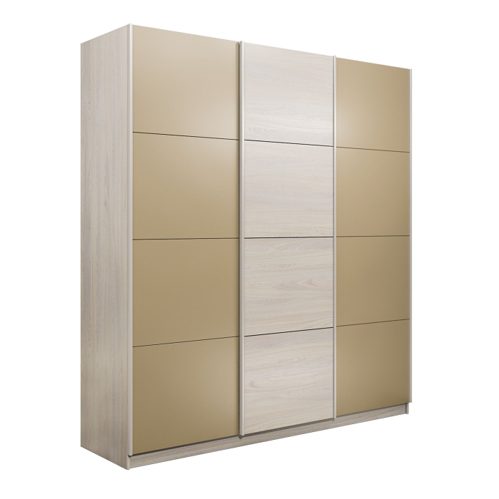 Шкафы-купе 3-х дверные, Шкаф-купе Прайм Широкий 3-х дверный Стекла фисташка/ДСП/Доводчики 240х57х230