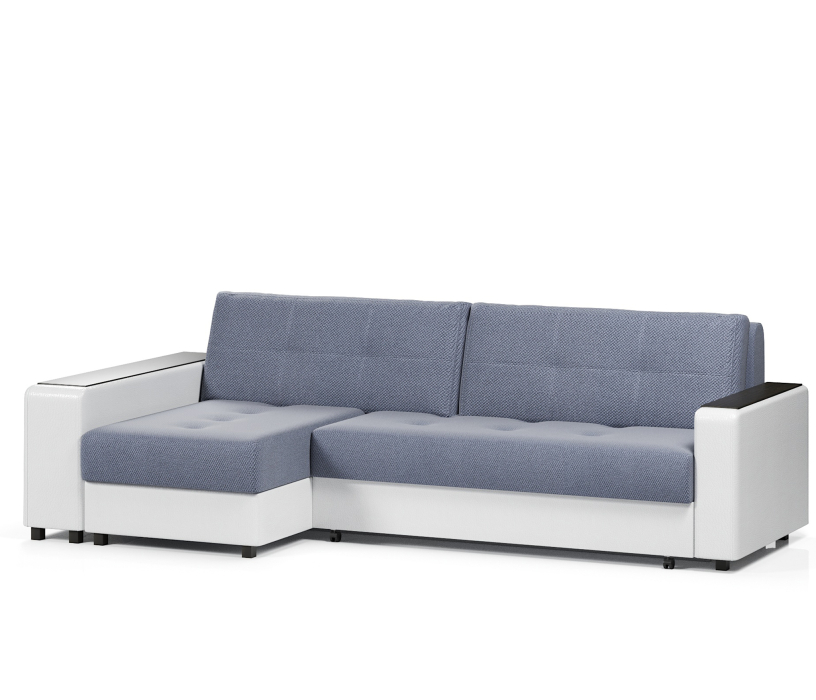 Диваны угловые в гостиную, Диван-кровать угловой Атланта 2 еврокнижка,велюр+экокожа