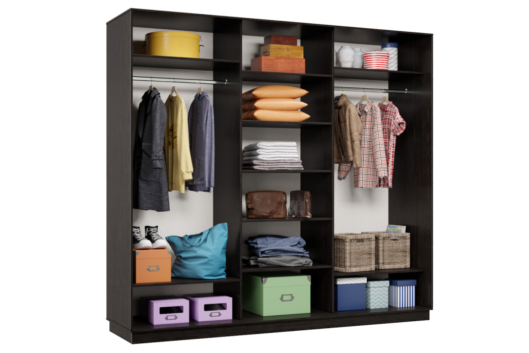 Шкафы-купе 3-х дверные, Шкаф-купе Премьер Лайт 56 (11;11;11) трехдверный