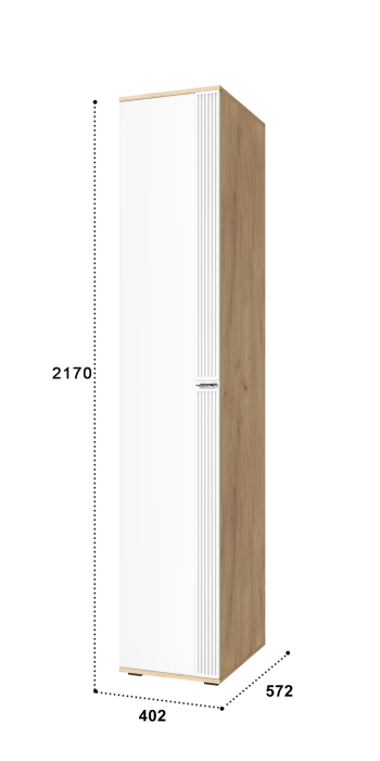 Шкафы одностворчатые, Шкаф-пенал Эмилия ЭЛ-15К глухой