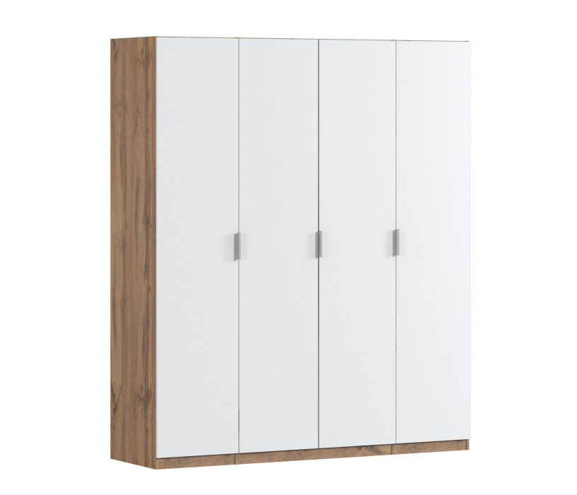 Для одежды, Шкаф четырехдверный Макс 2000 мм, вариант №3 (ЛДСП, корпус дуб вотан)