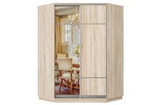 Угловые шкафы, Шкаф-купе Премьер Лайт 71 угловой (08;11) двухдверный