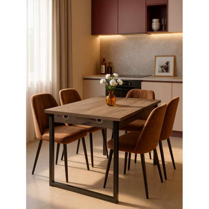 Обеденные столы, Стол деревянный Форли (черный матовый)