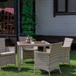 Обеденный комплект AMELIA бежевого цвета на 4 персоны