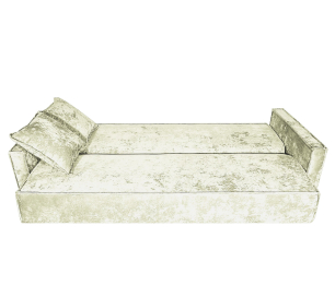 Диван-кровать книжка, Лофт с узкими боковинами 120, плюш