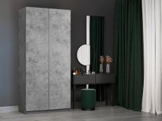 Шкафы двухстворчатые, Шкаф распашной Локер 2-х дверный с полками и 1 модулем