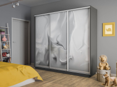 Шкафы-купе 3-х дверные, Шкаф-купе Экспресс 3-х дверный Фотопечать Шелк Стекла 180х60х220