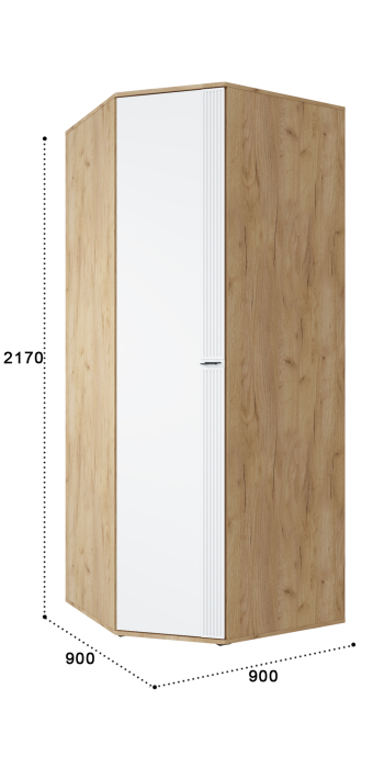 Угловые шкафы, Шкаф угловой Эмилия ЭЛ-17К глухой