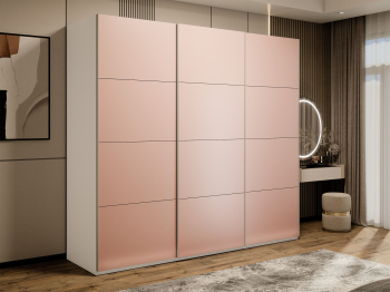 Шкаф-купе Эста 3-х дверный Стекла пудра/Доводчик 300х66х240