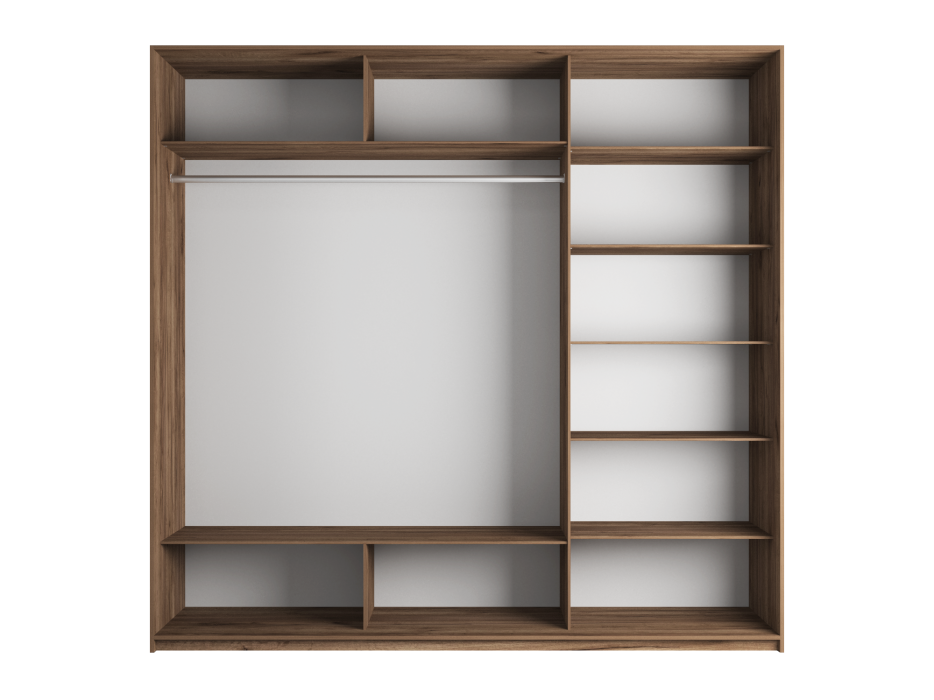 Шкафы-купе 3-х дверные, Шкаф Прайм трио 2ДСП+1зеркало 2300 x 2100 x 570