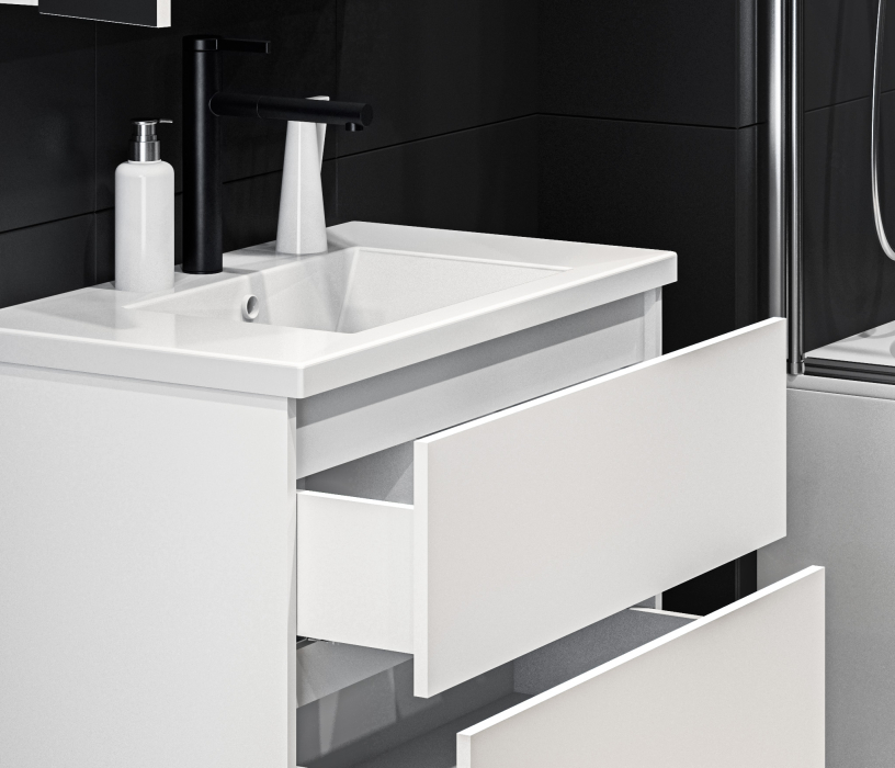 Тумбы в ванную комнату, Тумба Люкс СБ-3157 Белый