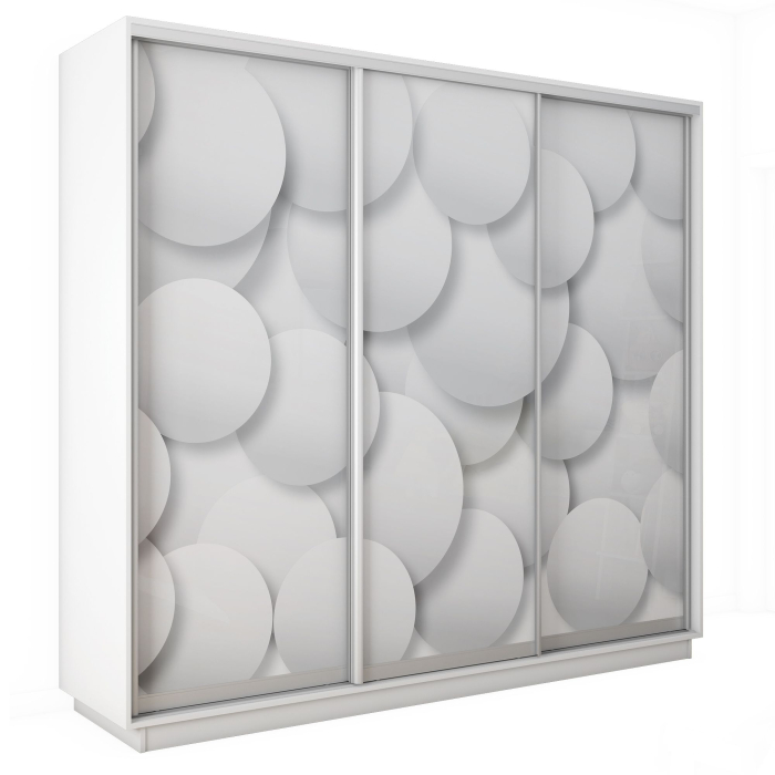 Шкафы-купе 3-х дверные, Шкаф-купе Экспресс 3-х дверный Фотопечать Шары Стекла 240х60х240