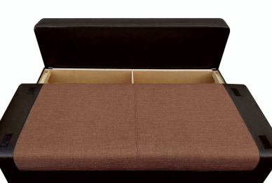 Диван-кровать еврокнижка, Амстердам мини 150, рогожка/экокожа
