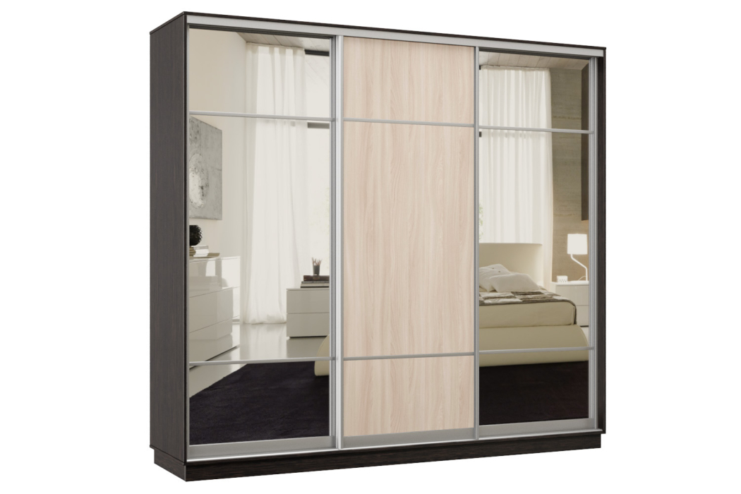 Шкафы-купе, Шкаф-купе Премьер Лайт 59 (11;08;11) трехдверный