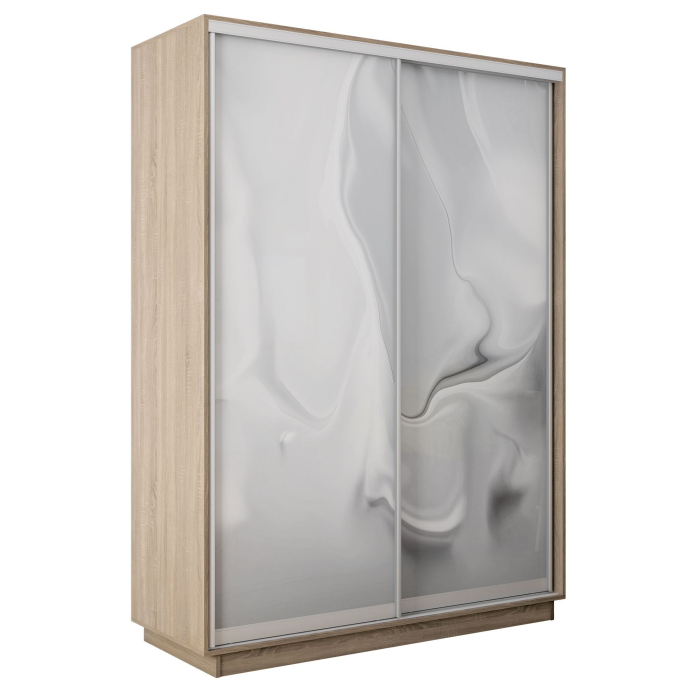 Шкафы-купе 2-х дверные, Шкаф-купе Экспресс 2-х дверный Фотопечать Шелк Стекла 120х60х240