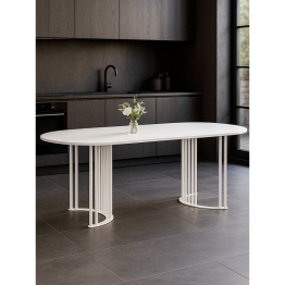 Стол Хьюго О 200 х 90 (белые ноги)