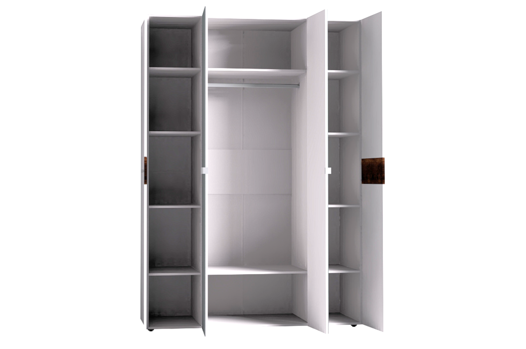 Шкафы распашные, Норвуд 555 Шкаф для одежды и белья 4-дв с/з