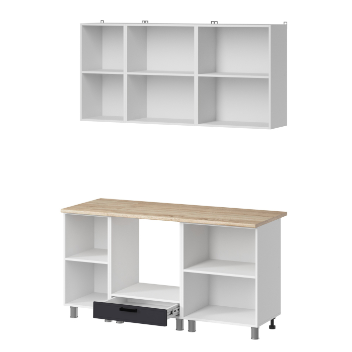 Кухня, МК Аленушка 1,6м в.6 Магнолия