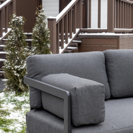 Лаунж-зона GISELLE с угловым диваном из алюминия