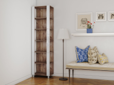 Открытые, Стеллаж модульный Универсальный 35х44х240 Белое стекло