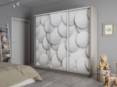 Шкафы-купе 3-х дверные, Шкаф-купе Экспресс 3-х дверный Фотопечать Шары Стекла 210х60х220