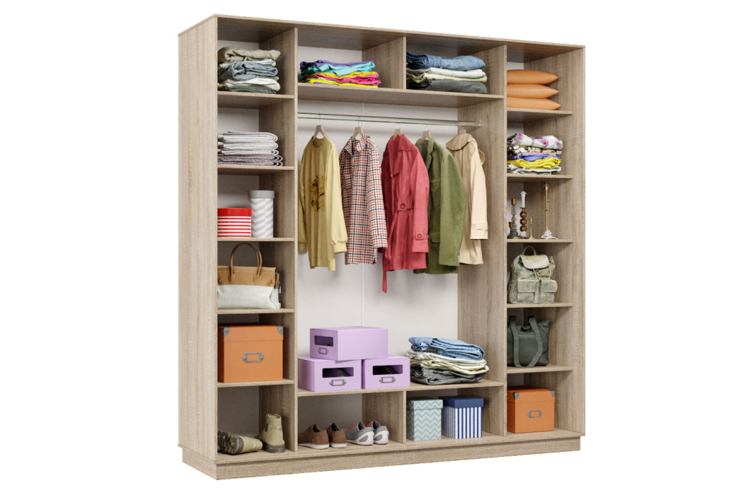 Шкафы-купе 3-х дверные, Шкаф-купе Премьер Лайт 34 (08;08;08) трехдверный