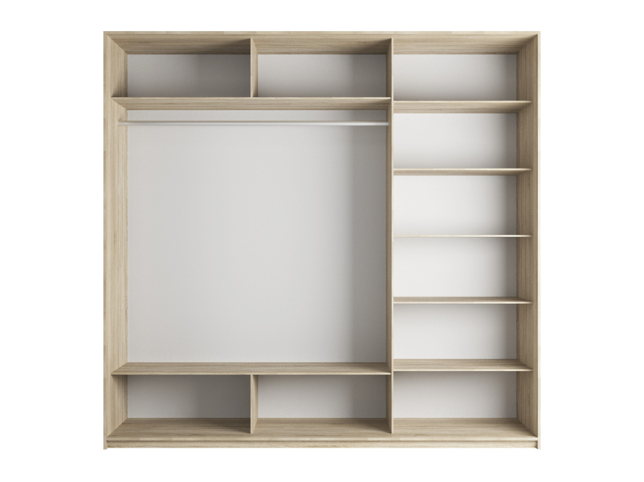 Шкафы-купе 3-х дверные, Шкаф-купе Прайм 3-х дверный Стекла хаки/ДСП/Доводчики 180х57х230