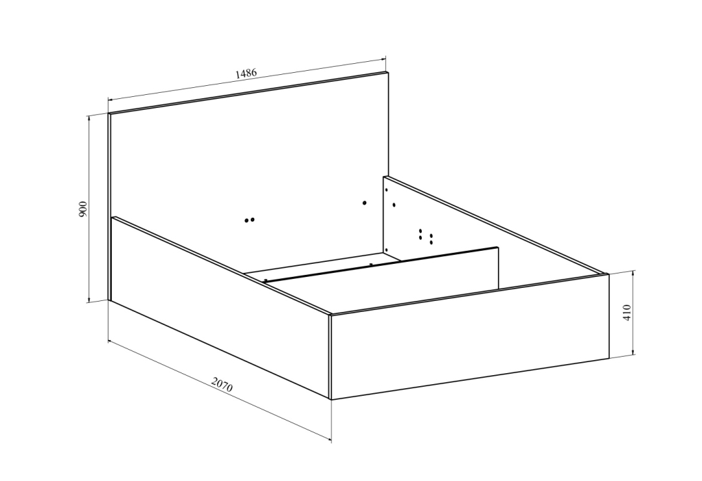 Кровати 140х200, Кровать Виктория ВИ-41 (1400x2000)