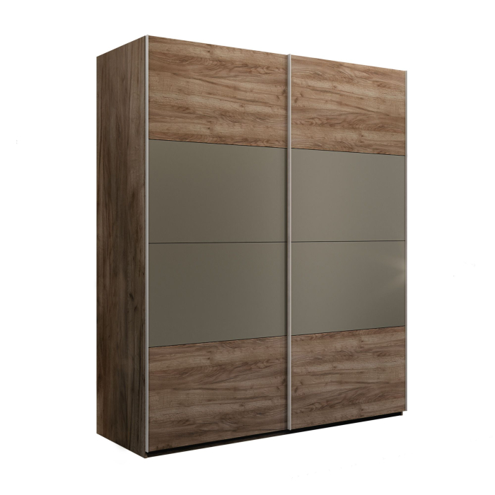 Шкафы-купе 2-х дверные, Шкаф-купе Эста 2-х дверный ДСП/Стекла хаки/Доводчик 180х66х240