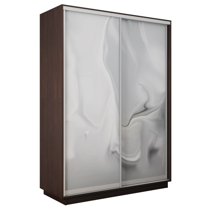 Шкафы-купе 2-х дверные, Шкаф-купе Экспресс 2-х дверный Фотопечать Шелк Стекла 160х45х220