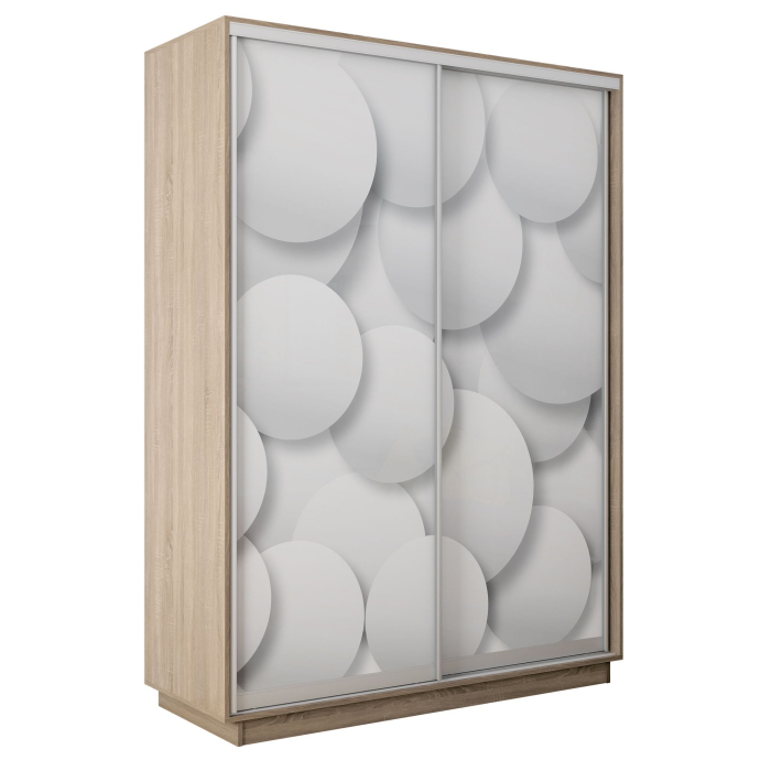 Шкафы-купе 2-х дверные, Шкаф-купе Экспресс 2-х дверный Фотопечать Шары Стекла 120х60х240