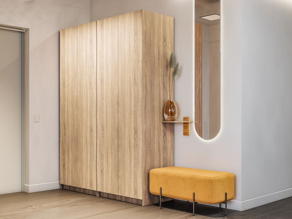 Шкафы распашные, Распашной шкаф Локер 800+800 с полками